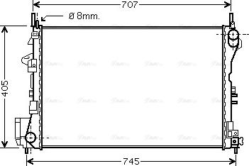 Ava Quality Cooling OL 2338 - Радиатор, охлаждане на двигателя vvparts.bg