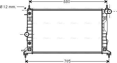 Ava Quality Cooling OL 2324 - Радиатор, охлаждане на двигателя vvparts.bg