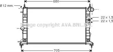 Ava Quality Cooling OL 2244 - Радиатор, охлаждане на двигателя vvparts.bg