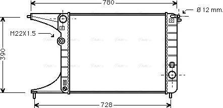 Ava Quality Cooling OL 2245 - Радиатор, охлаждане на двигателя vvparts.bg