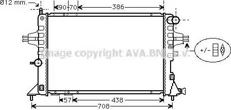 Ava Quality Cooling OL 2252 - Радиатор, охлаждане на двигателя vvparts.bg