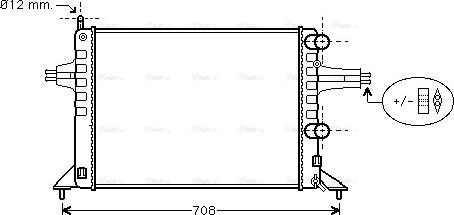 Ava Quality Cooling OL 2257 - Радиатор, охлаждане на двигателя vvparts.bg