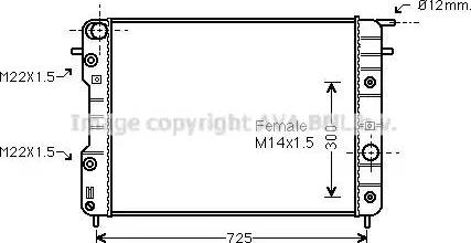 Ava Quality Cooling OL 2202 - Радиатор, охлаждане на двигателя vvparts.bg