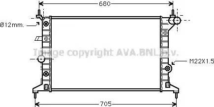 Ava Quality Cooling OL 2219 - Радиатор, охлаждане на двигателя vvparts.bg