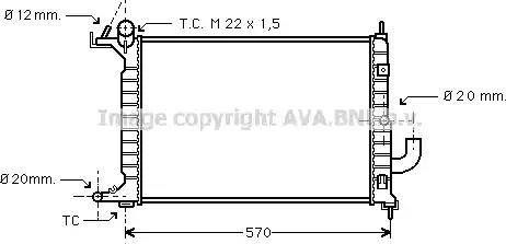 Ava Quality Cooling OL 2221 - Радиатор, охлаждане на двигателя vvparts.bg