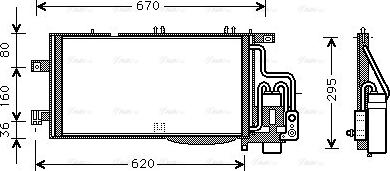 Ava Quality Cooling OLA5310D - Кондензатор, климатизация vvparts.bg