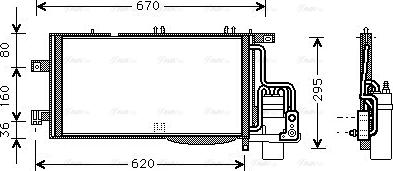 Ava Quality Cooling OLA5370D - Кондензатор, климатизация vvparts.bg