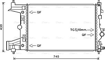 Ava Quality Cooling OLA2486 - Радиатор, охлаждане на двигателя vvparts.bg