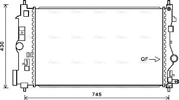 Ava Quality Cooling OLA2488 - Радиатор, охлаждане на двигателя vvparts.bg