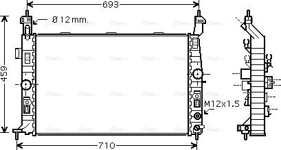 Ava Quality Cooling OLA2431 - Радиатор, охлаждане на двигателя vvparts.bg