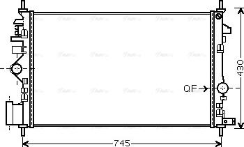 Ava Quality Cooling OLA2474 - Радиатор, охлаждане на двигателя vvparts.bg