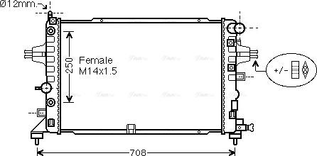 Ava Quality Cooling OLA2625 - Радиатор, охлаждане на двигателя vvparts.bg