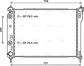 Ava Quality Cooling OLA2626 - Радиатор, охлаждане на двигателя vvparts.bg