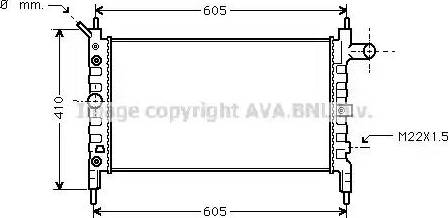 Ava Quality Cooling OLA2026 - Радиатор, охлаждане на двигателя vvparts.bg