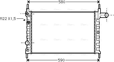 Ava Quality Cooling OLA2150 - Радиатор, охлаждане на двигателя vvparts.bg