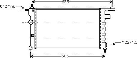 Ava Quality Cooling OLA2183 - Радиатор, охлаждане на двигателя vvparts.bg