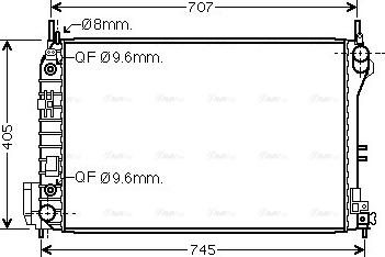 Ava Quality Cooling OLA2341 - Радиатор, охлаждане на двигателя vvparts.bg