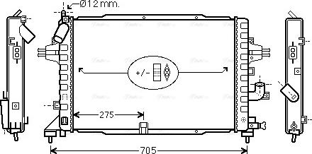 Ava Quality Cooling OLA2383 - Радиатор, охлаждане на двигателя vvparts.bg