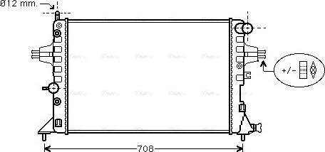 Ava Quality Cooling OLA2254 - Радиатор, охлаждане на двигателя vvparts.bg