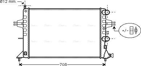 Ava Quality Cooling OLA2255 - Радиатор, охлаждане на двигателя vvparts.bg