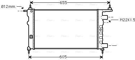 Ava Quality Cooling OLA2261 - Радиатор, охлаждане на двигателя vvparts.bg