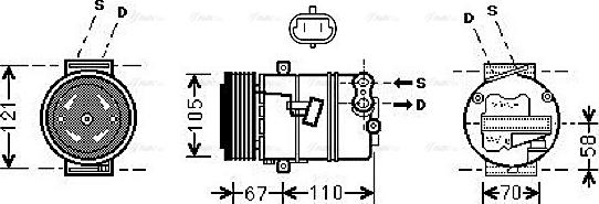 Ava Quality Cooling OL K494 - Компресор, климатизация vvparts.bg