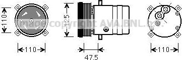 Ava Quality Cooling OLAK493 - Компресор, климатизация vvparts.bg