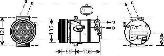 Ava Quality Cooling OL K445 - Компресор, климатизация vvparts.bg