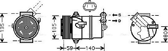 Ava Quality Cooling OLAK446 - Компресор, климатизация vvparts.bg