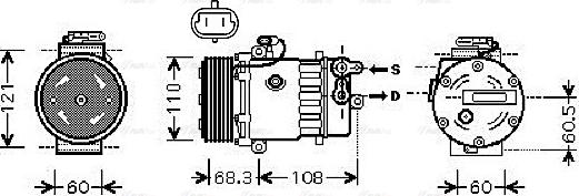 Ava Quality Cooling OLAK464 - Компресор, климатизация vvparts.bg