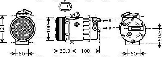 Ava Quality Cooling OL K466 - Компресор, климатизация vvparts.bg