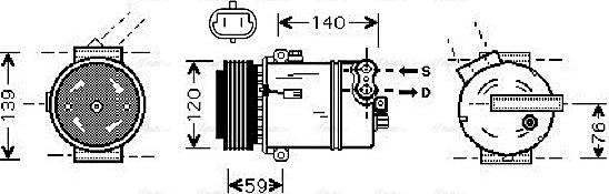 Ava Quality Cooling OLAK409 - Компресор, климатизация vvparts.bg