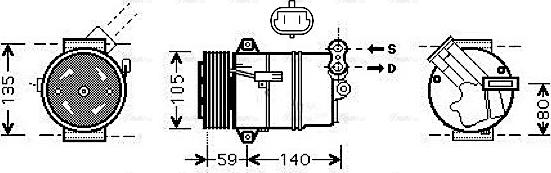 Ava Quality Cooling OLAK437 - Компресор, климатизация vvparts.bg