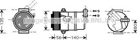 Ava Quality Cooling OL K428 - Компресор, климатизация vvparts.bg