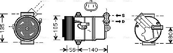 Ava Quality Cooling OLAK428 - Компресор, климатизация vvparts.bg