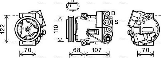 Ava Quality Cooling OLAK594 - Компресор, климатизация vvparts.bg