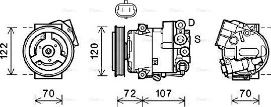 Ava Quality Cooling OLAK595 - Компресор, климатизация vvparts.bg