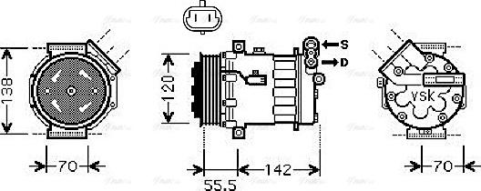 Ava Quality Cooling OLAK586 - Компресор, климатизация vvparts.bg