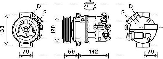 Ava Quality Cooling OLAK579 - Компресор, климатизация vvparts.bg