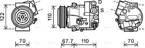 Ava Quality Cooling OLAK608 - Компресор, климатизация vvparts.bg