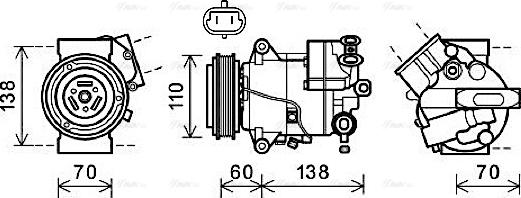 Ava Quality Cooling OLAK607 - Компресор, климатизация vvparts.bg