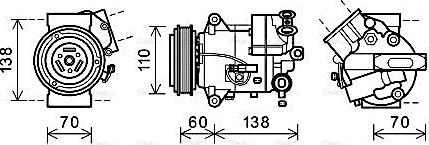 Ava Quality Cooling OLAK616 - Компресор, климатизация vvparts.bg