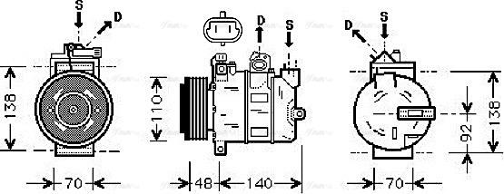 Ava Quality Cooling OLAK356 - Компресор, климатизация vvparts.bg