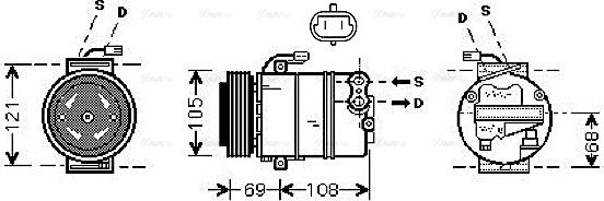 Ava Quality Cooling OLAK358 - Компресор, климатизация vvparts.bg