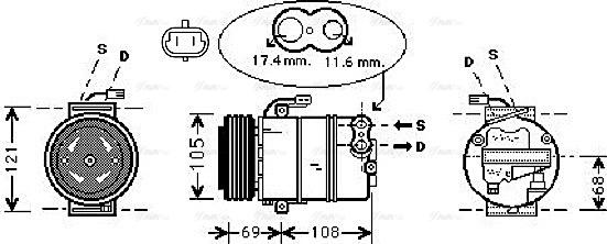 Ava Quality Cooling OL K316 - Компресор, климатизация vvparts.bg