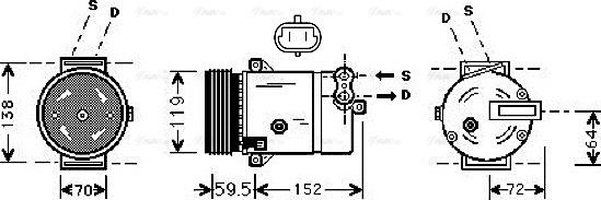 Ava Quality Cooling OLAK318 - Компресор, климатизация vvparts.bg