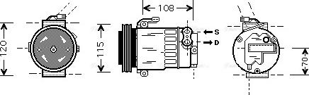 Ava Quality Cooling OLAK312 - Компресор, климатизация vvparts.bg