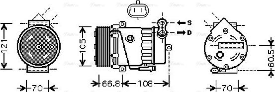 Ava Quality Cooling OLAK389 - Компресор, климатизация vvparts.bg