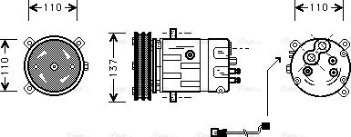 Ava Quality Cooling OLAK290 - Компресор, климатизация vvparts.bg