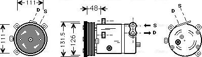 Ava Quality Cooling OLAK280 - Компресор, климатизация vvparts.bg